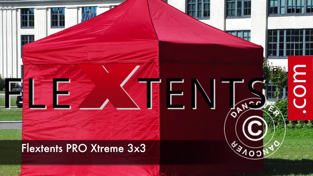marquees in html Pop up gazebo FleXtents Xtreme 3x3 m Red, incl. 4 sidewalls