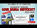 1st sem Syllabus of Gour Banga University #geography honours||By-Sagarika Nag