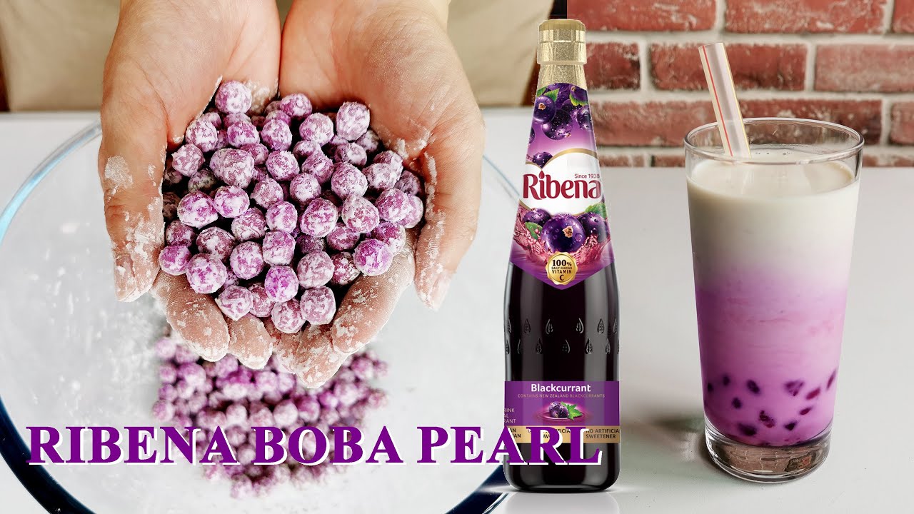 RIBENA BOBA MILK TEA Bubble Tea EASY 2 Ingredient Tapioca Pearl