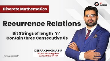 Example 4 | Recurrence Relation for Number of Bit Strings of length n Containing Three Consecutive 0