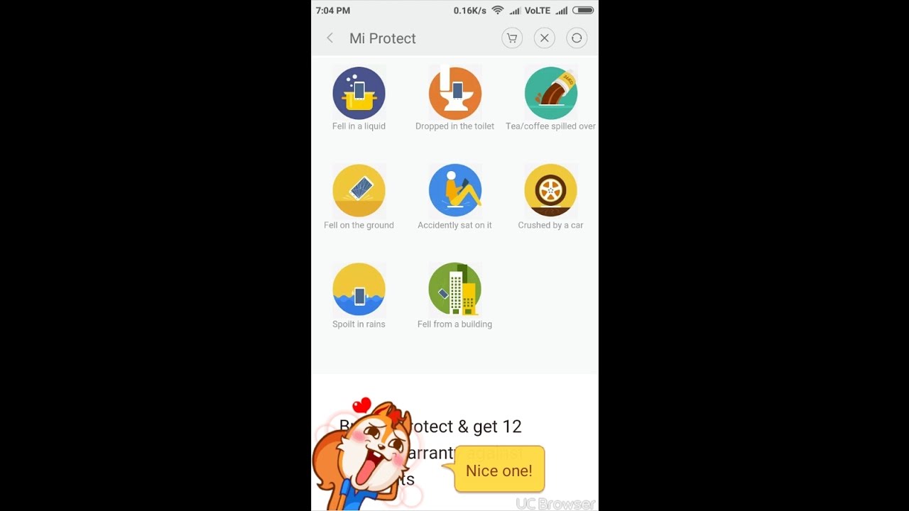 Mi liquid extended warranty for 1year with low price for Mi smart phone