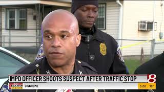 IMPD officer shoots suspect who fled from traffic stop  tried to hide in tree, from News 8 at 5 p.m.