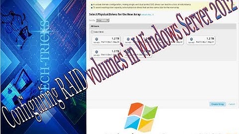 Configuring RAID volumes in Windows Server 2012