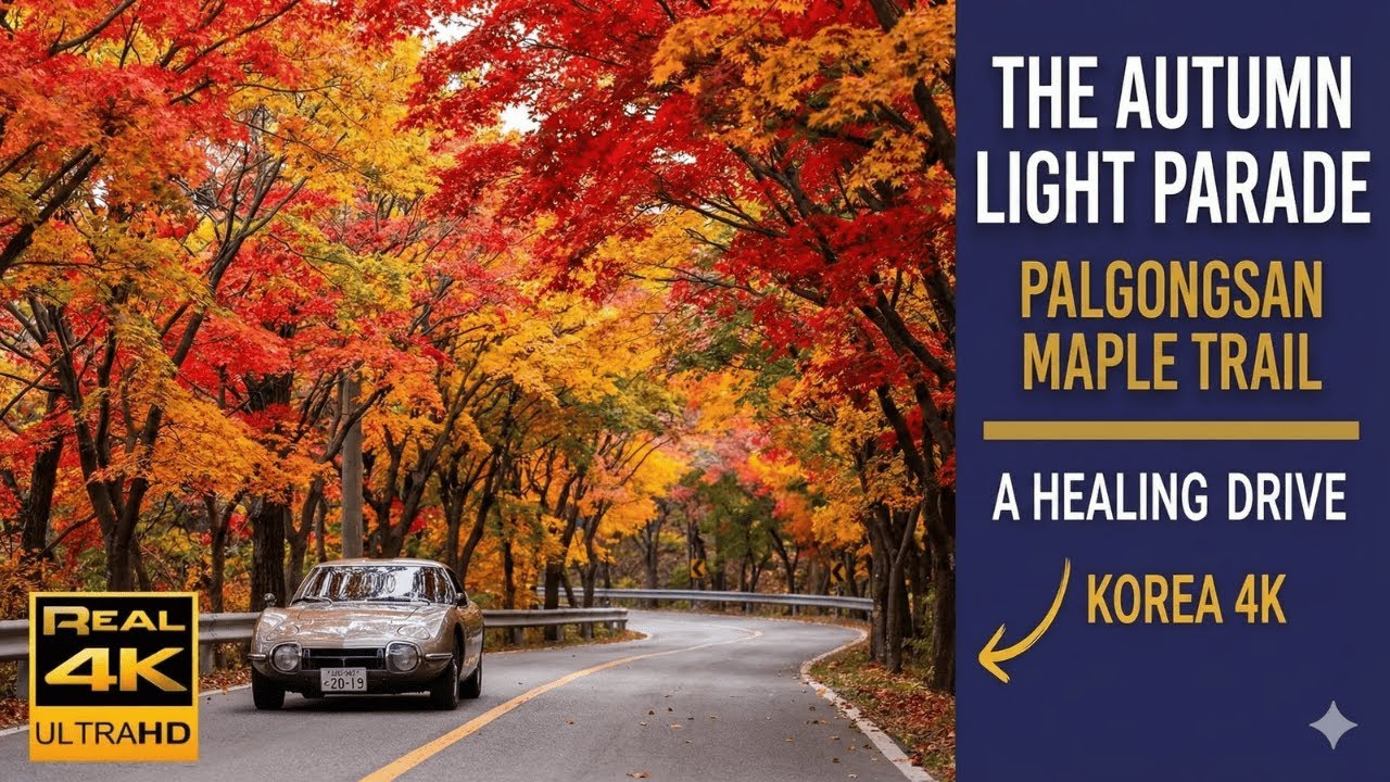 [4K] 대구 팔공산 단풍 드라이브 🍁 지금 안 보면 후회하는 16km 단풍터널 (국립공원)