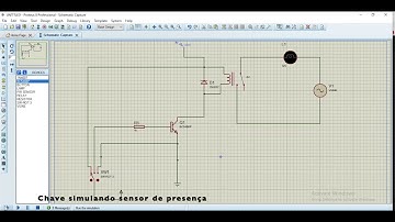 Acionamento de uma lâmpada por sensor de presença no Proteus