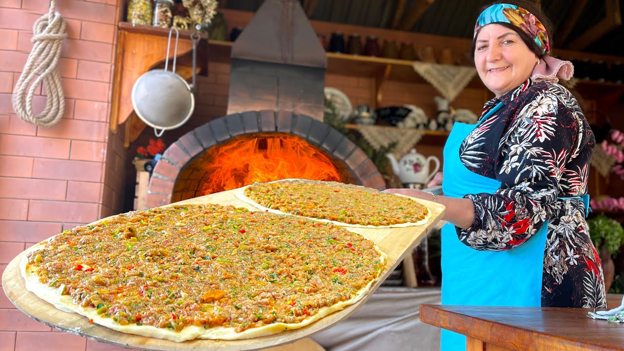 Турецкий Лахмаджун - Путешествие в Традиционную Деревенскую Кухню! Домашние Рецепты Бабушки