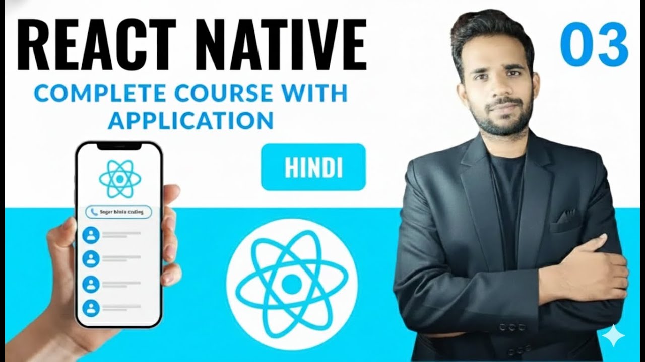 React Native 03 | TextInput ,Pressable | React native playlist - YouTube