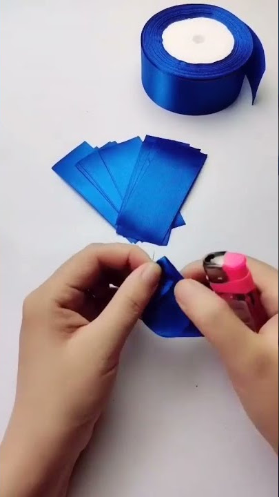 Tutorial Mawar Pita Satin Mudah banget... Easy Satin Ribbon Rose Tutorial ⚘