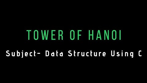 Tower of Hanoi - Data Structure Using C