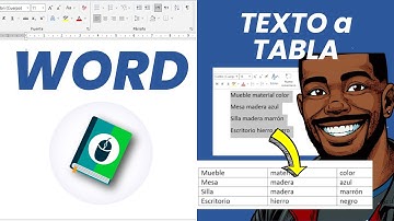WORD: ¿Cómo convertir un texto en tabla en Word?