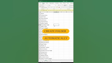 how to create folders in one click | create folder automatically in excel  #excel #shorts #tricks