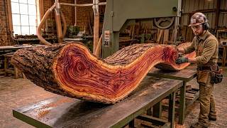 See What This Guy Did with Cherry Wood Logs to Create a Unique Wooden House!
