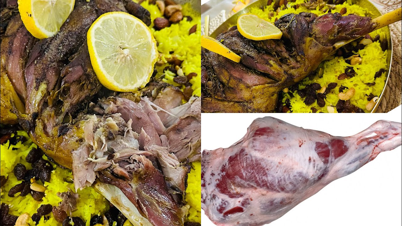 فخذ خروف مشوي في الفرن الوصفة الي وعدتكم بيها😋 وريتكم كيفاش يجيكم اللحم طايب في حقو و البنة روعة 🥩