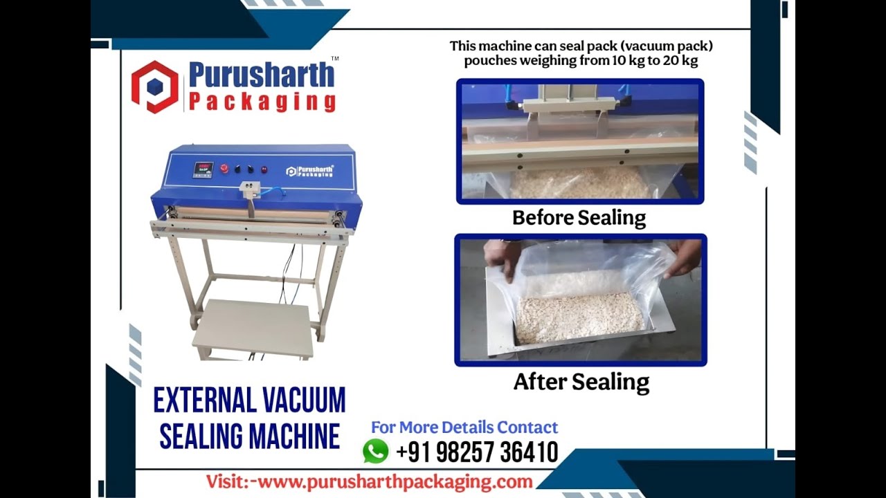 External Vacuum Sealing Machine for wheat | organic Millet Vacuum packing machine
