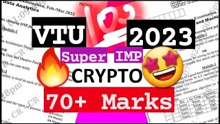 CRYPTO M2 Best Video PASS PACK 💯🤩 Sup Imp [+PDF] 🎯2023 Externals 🔥🔥🔥 7SEM CSE #vtu #2023 #18CS744