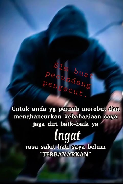 Buat pecundang pengecut.