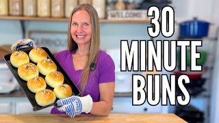 30 Minute Hamburger Buns | No Rise Recipe screenshot 1