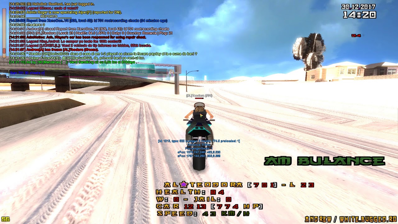 Teodora - cheats (route-recording)