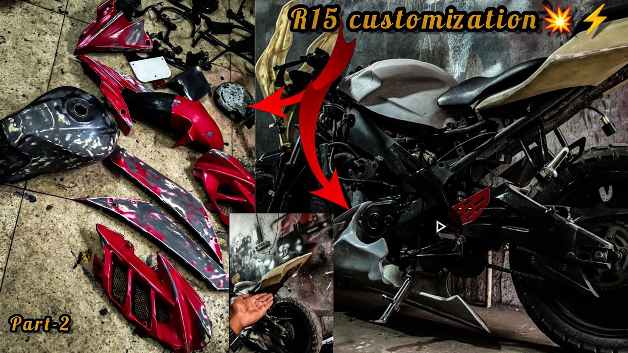 Finally bodykit ka paint work start ho gaya/Indonesian kit for r15 ...