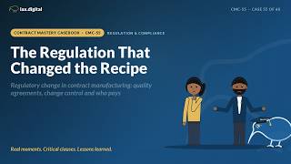 The Regulation That Changed the Recipe | Regulatory change in contract manufacturing