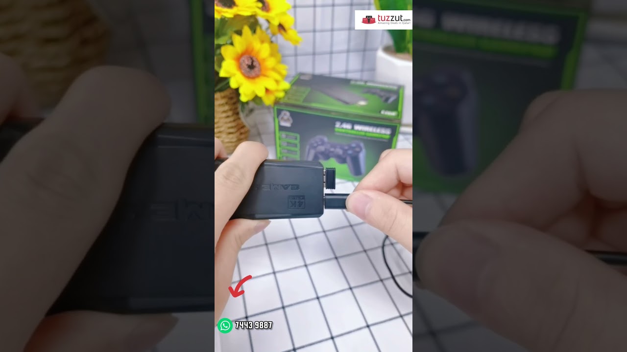 Classic M8 Game Stick,4K Game Console with 2 Wireless Gamepads