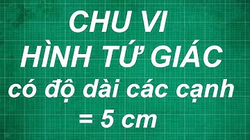 Cách tính chu vi hình tứ giác khi có độ dài các cạnh đều bằng 5 cm | toán lớp 1, 2, 3, 4, 5