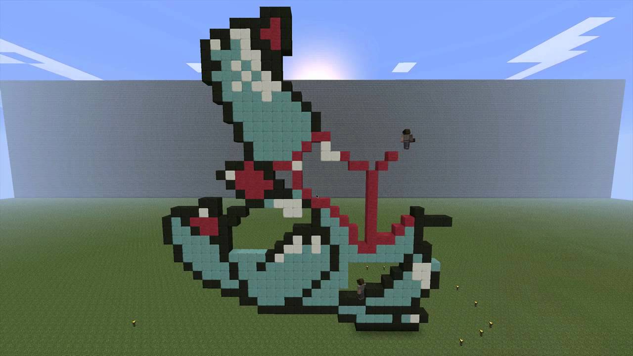Minecraft Timelapse Totodile Pixel Art Mrdecievable Mrdiffyable 007 Hd Youtube