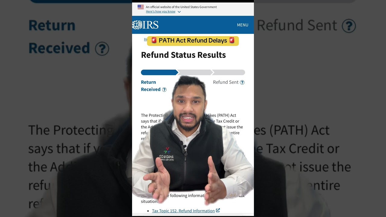 Refund Delay Alert for PATH Act Recipients 