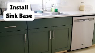 How To Replace & Install A New Sink Base Kitchen Cabinet