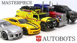 Transformers Masterpiece Autobot Optimus Prime Bumblebee Jazz Ratchet Ironhide Vehicle Robot Toys