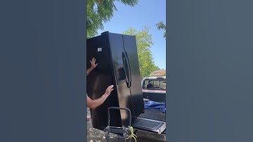 How not to unload a fridge! First time trying… #realestate #moving #fails #funnyfail