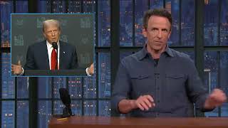 Seth Meyers On Donald Trump thinks water flows from the north to the south