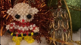 1ч How to Bead Christmas Reindeer amigurumi Олень из бисера Korálkový sob #sledujsjk #подпишись