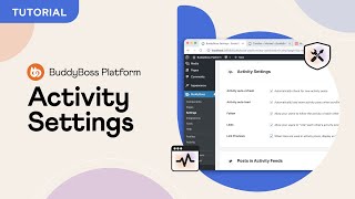 Enable or disable features in the Activity Settings of your community