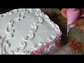 Торт для женщины на юбилей. Украшение торта Белково Заварным Кремом