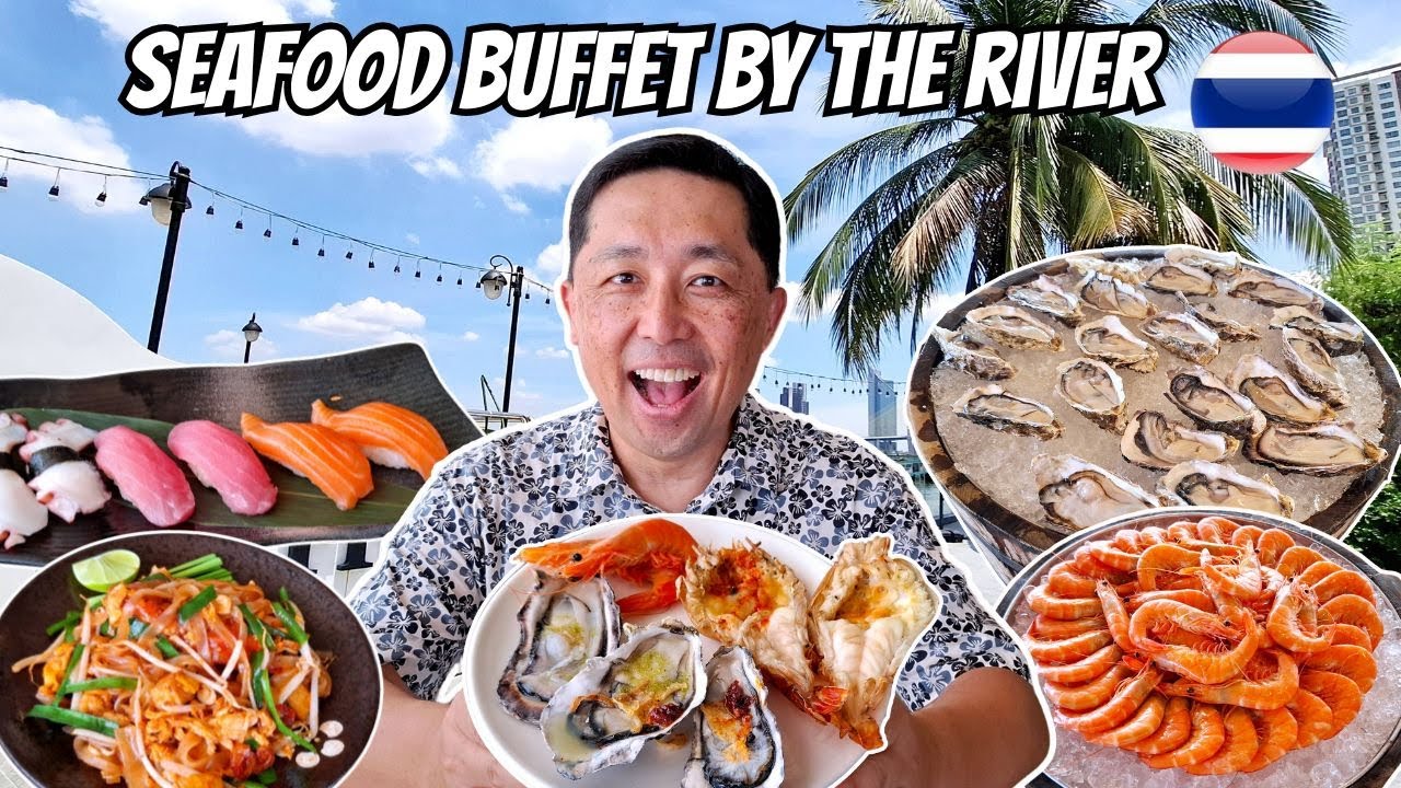 Hidden Gem Riverside Seafood Buffet in Bangkok! 🇹🇭 ALL YOU CAN EAT Thai Seafood Restaurant
