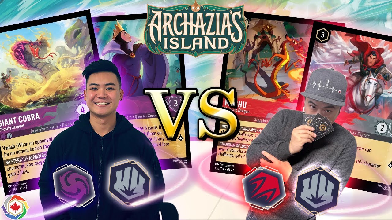 COBRA OR MUSHU?! Amethyst Steel VS Ruby Steel - Lorcana Archazia's Island Live Challenge!