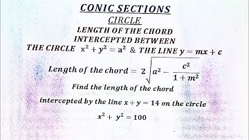 Length of the chord intercepted by a line on a circle.