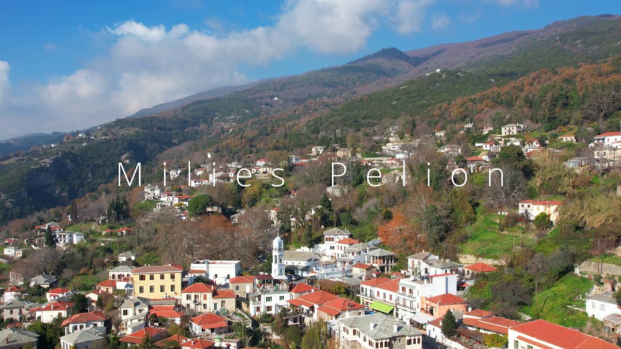 Milies Pelion - The village of the legendary train in 4k!