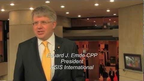 President of ASIS International at the New York City Chapter Conference, April 2012