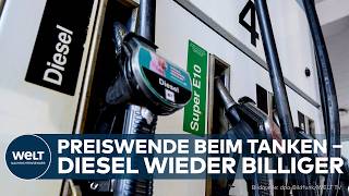 SPRITPREISE: Preiswende an der Tankstelle –Diesel erstmals seit März wieder günstiger als Super E10