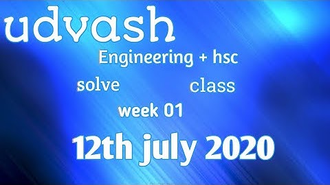Udvash zoom app live Engineering + hsc solve class week 01..12th july 2020