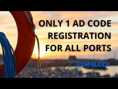 Only 1 AD Code Registration for all Ports | DGFT | EXIM Buddy