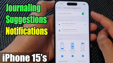 iPhone 15/15 Pro Max: How to Turn On/Off Journaling Suggestion Notifications