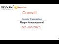 Annoucement Concall 6th Jan 2026 Devyani International &amp; SapphireFoods Merger #DevyaniInternational 