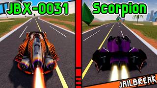 Jailbreak - Jbx-0031 Vs. Scorpion Vehicle Speedtest Comparison Roblox