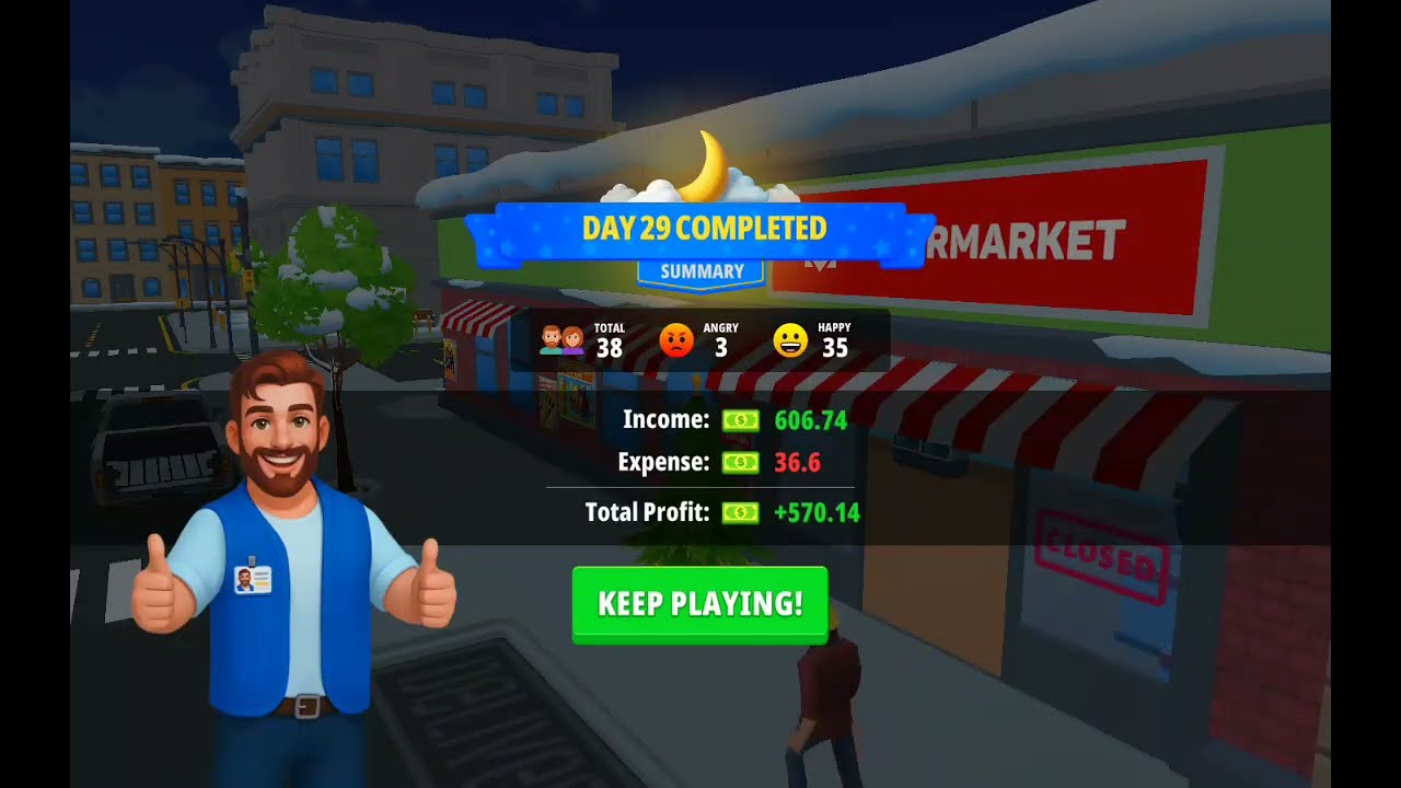 اشتغلت في السوبر ماركت و الزباين تشل  : super market simulator
