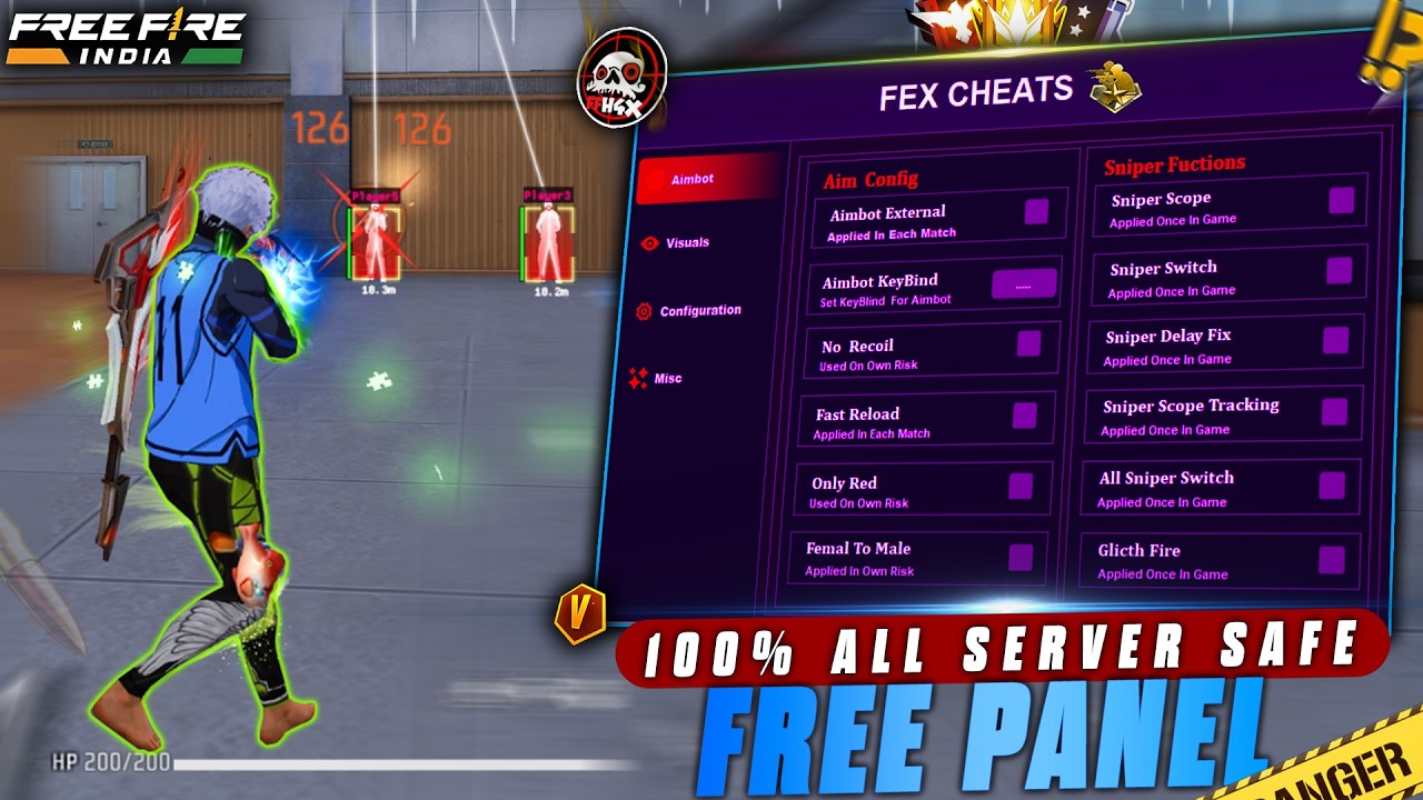 FREE FIRE PC PANEL 🎯 OB52 SAFE AIMBOT + SILENT AIM PANEL | DAILY FREE PANEL FOR ALL SERVER SAFE