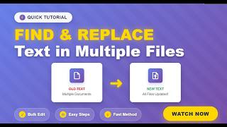 Find and Replace in 1000s of Files at Once