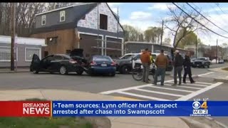 I-Team Sources: Lynn Police Officer Hurt, Suspect Arrested After Chase Into Swampscott